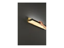 Foglia - Aplique LED de pared de 18 W, CCT 2700K-4000K, L.63 cm, orientable 340°, 1440 lm, IP20 - Perenz - Hoja de oro