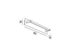 Foglia - Aplique LED de pared de 12 W, CCT 2700K-4000K, L.43 cm, orientable 340°, 960 lm, IP20 - Perenz - Hoja de oro