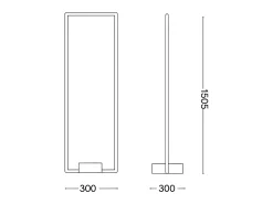 FRAME PT, lámpara de pie LED, Ideal Lux
