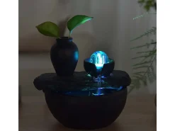 Fuente de resina de interior con LED de sílice