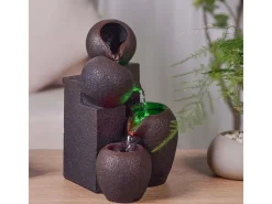 Fuente de resina Zen con LED Luba
