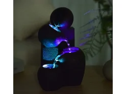 Fuente de resina Zen con LED Luba