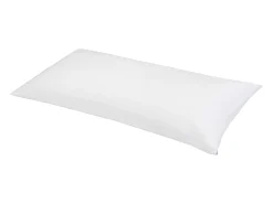Funda almohada algodón antiencogimiento blanco 70x40 cm cremallera lateral