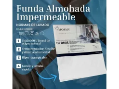 Funda Almohada Dermis Blanco Individual Antiácaros Transpirable 135 cm