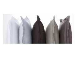 Funda de almohada 100% algodón 75x75 cm Gris Oscuro