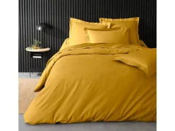 Funda de Almohada de Algodón Percal 85x185cm Curry