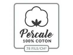 Funda de Almohada de Algodón Percal 85x185cm Curry