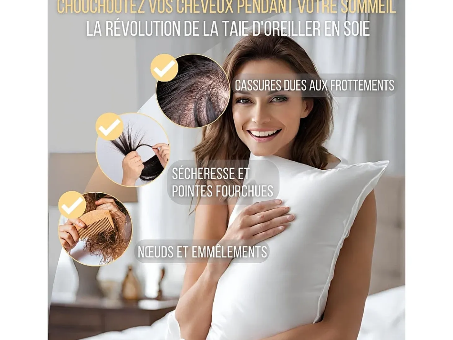 Funda de Almohada en Pura Seda de Morera 70x50 INPHYSIO