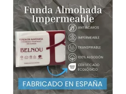 Funda de Almohada Infantil Juvenil Transpirable Impermeable 100% Algodón (70 cm)