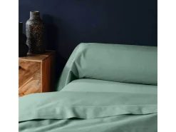 Funda de Almohada "Lina" 85x185cm Salvia 100% Algodón Certificado Oeko-TEX