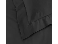 Funda de Almohada "Lina" 63x63cm Negro 100% Algodón Certificado Oeko-Tex