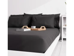 Funda de almohada lisa 50x70 cm ZZZ negro