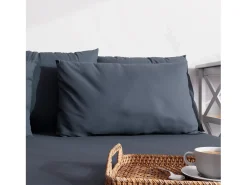 Funda de almohada lisa 50x70 cm ZZZ denim azul