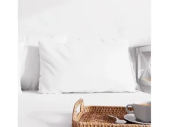 Funda de almohada lisa 50x70 cm ZZZ blanco