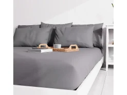 Funda de almohada lisa 50x70 cm ZZZ gris