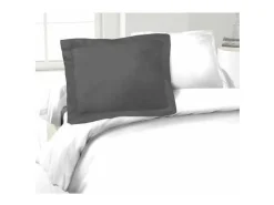 Funda de almohada Lovely Home Gris oscuro 100 % algodón 2 Piezas (50 x 70 cm)
