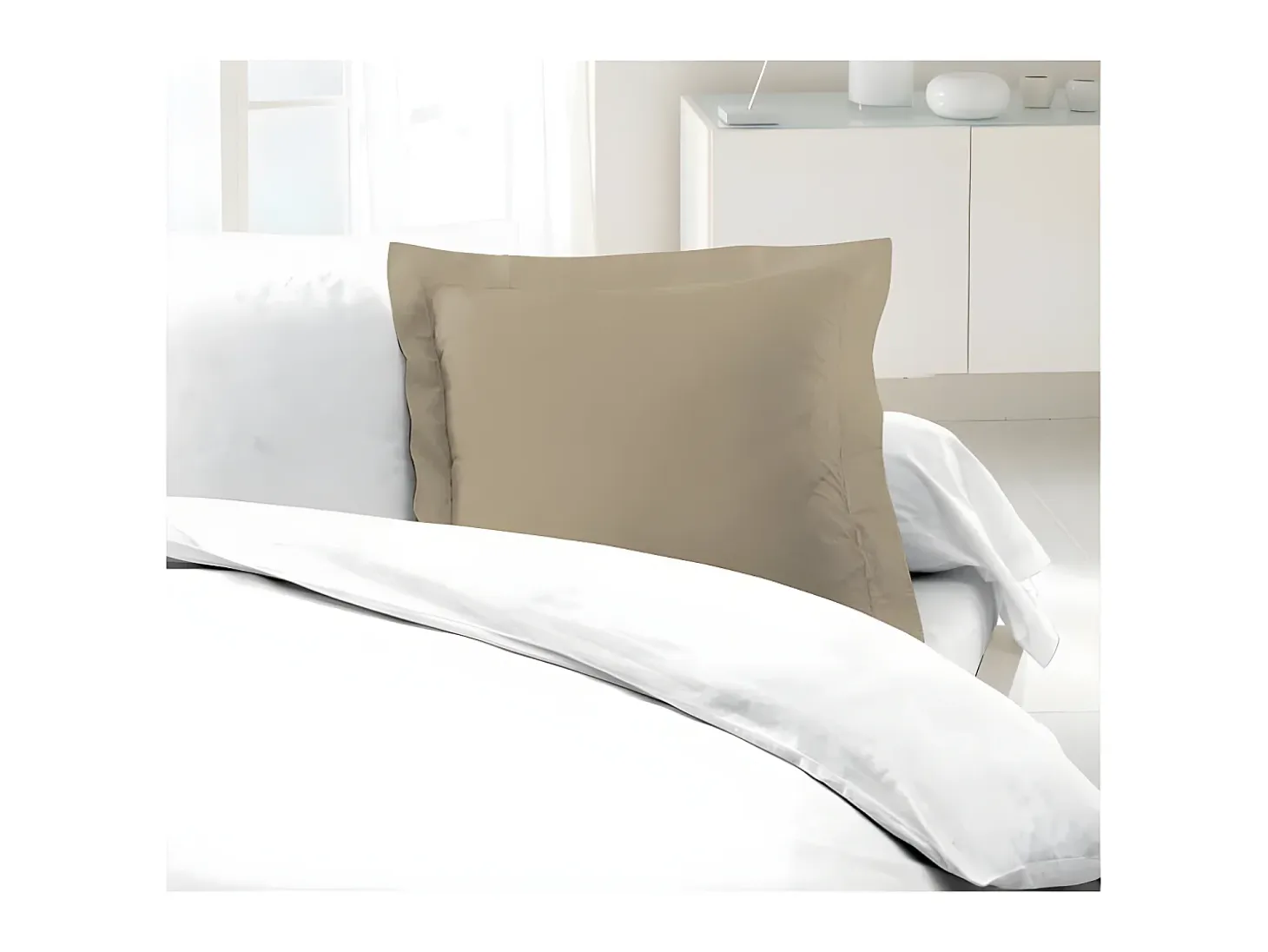 Funda de almohada Lovely Home Beige 63 x 63 cm (2 Unidades)