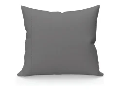 Funda de almohada percal de algodón 65x65 cm gris CAMILLE, por Songe de Camille