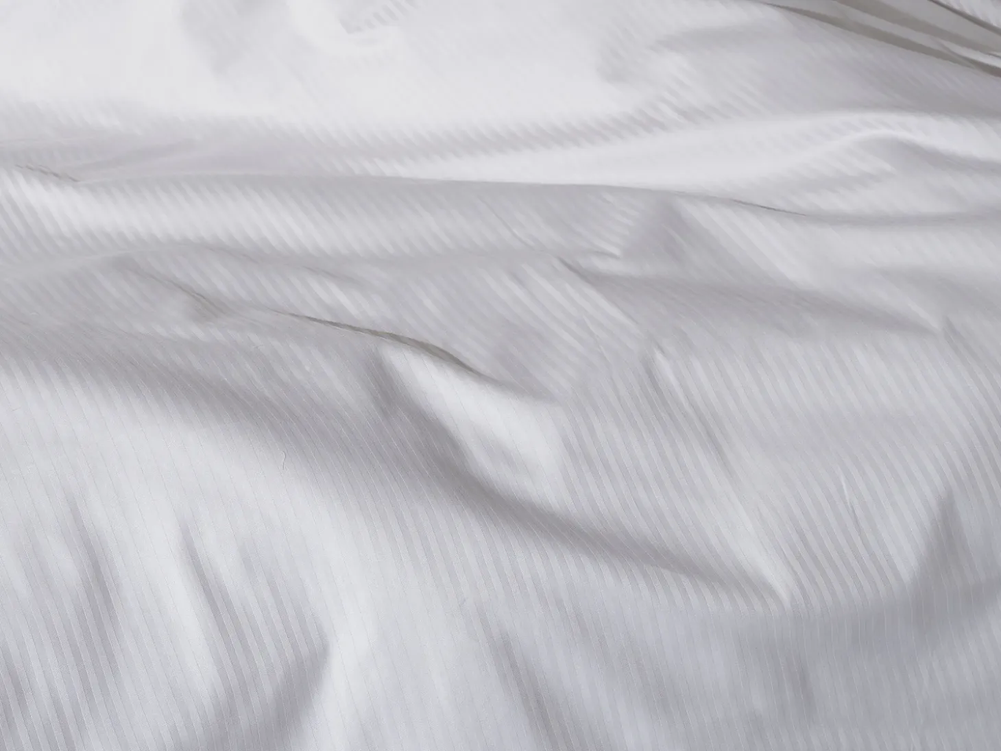 Funda de almohada satén de algodón rayas 94 hilos/cm² 43*185 cm blanco