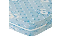 Funda de colchón elástica de 90x190x25 cm con cremallera reforzada en color azul Alba