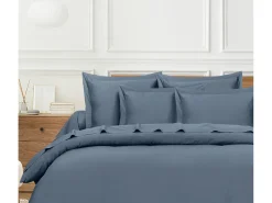 Funda de edredón 200X200 cm satén de algodón azul