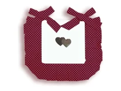 Funda de silla de algodón puro, 40x40x3 cm, diseño LOVE, rojo, por Soleil d'Ocre