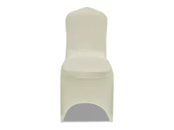 Funda de silla elástica 12 unidades crema ES418851