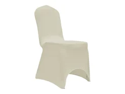 Funda de silla elástica 12 unidades crema ES418851