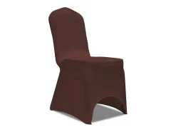 Funda de silla elástica 4 unidades marrón ES590534