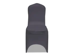 Funda de silla elástica 6 unidades gris antracita ES535427