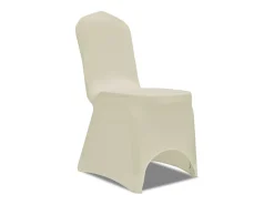 Funda de silla elástica 18 unidades color crema ES445235