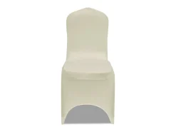 Funda de silla elástica 18 unidades color crema ES445235