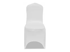 Funda de silla elástica 4 unidades blanca ES794420