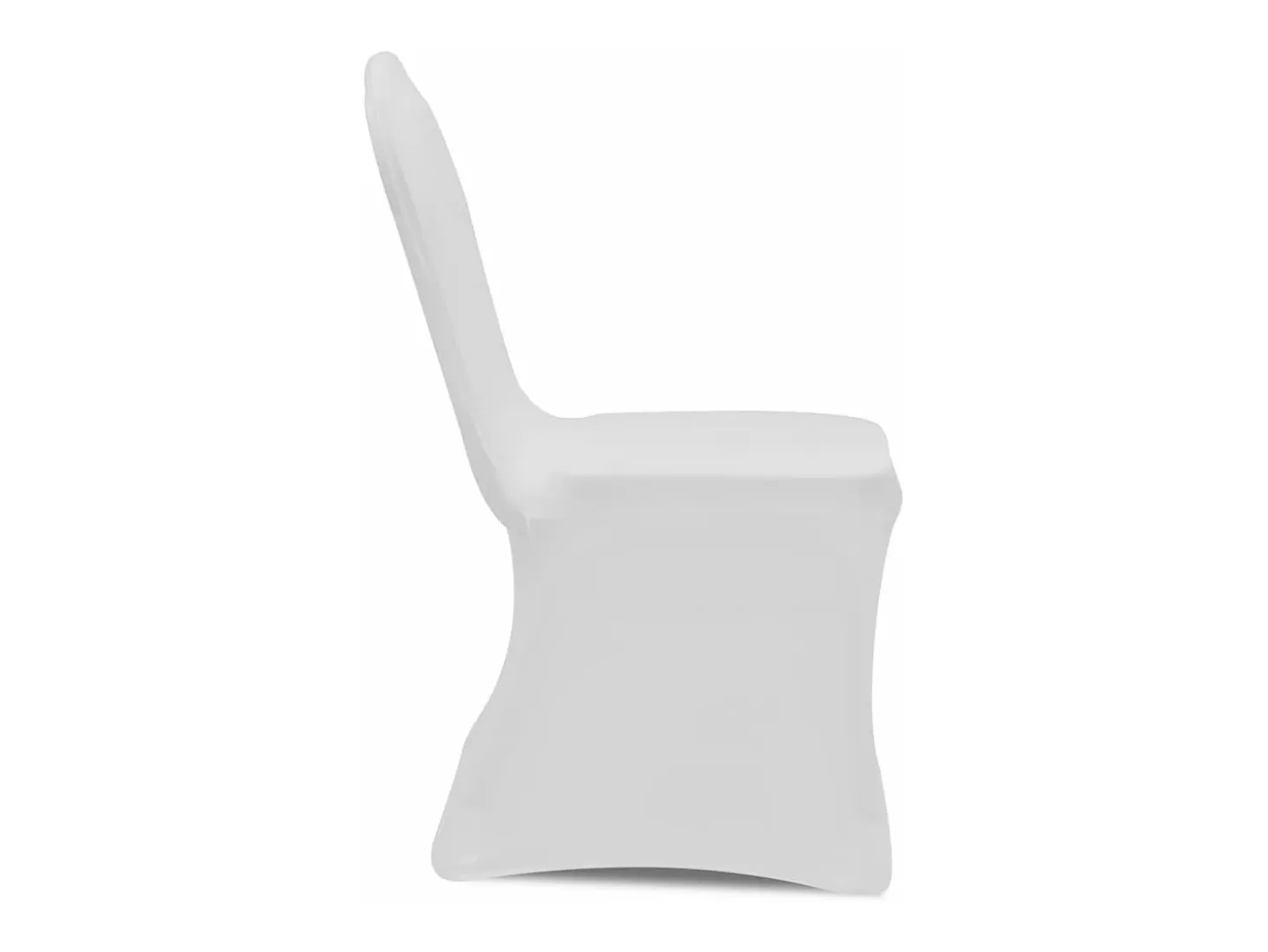 Funda de silla elástica 4 unidades blanca ES794420