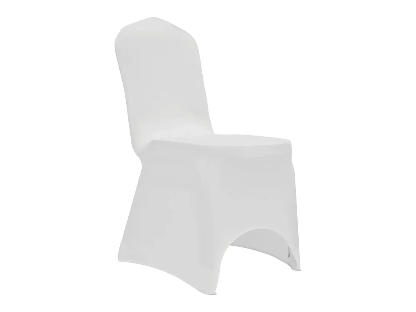 Funda de silla elástica 12 unidades blanca ES887038