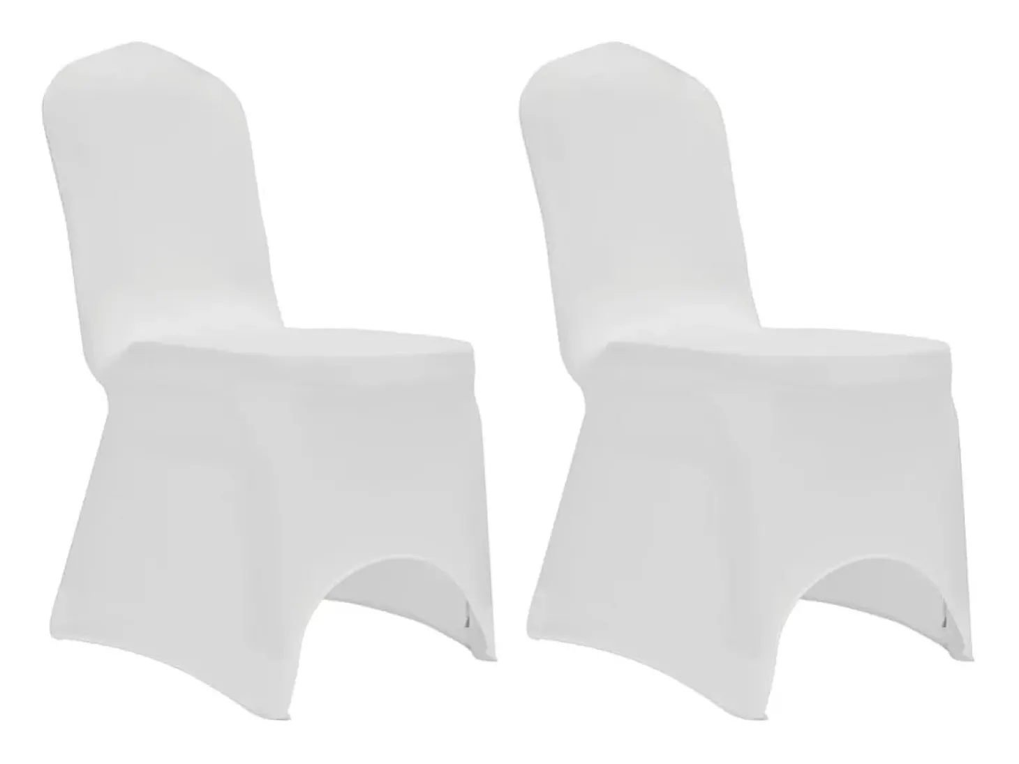 Funda de silla elástica 12 unidades blanca ES887038