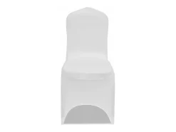 Funda de silla elástica 12 unidades blanca ES887038