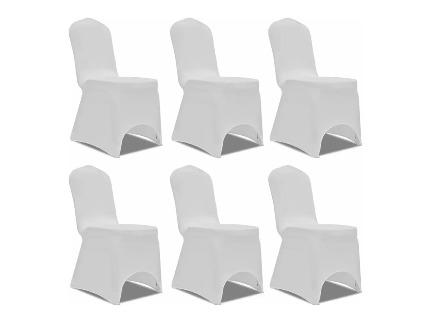 Funda de silla elástica 12 unidades blanca ES887038