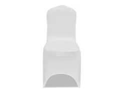 Funda de silla elástica color crema 24 unidades ES636810