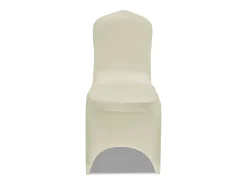 Funda de silla elástica color crema 24 unidades ES764946