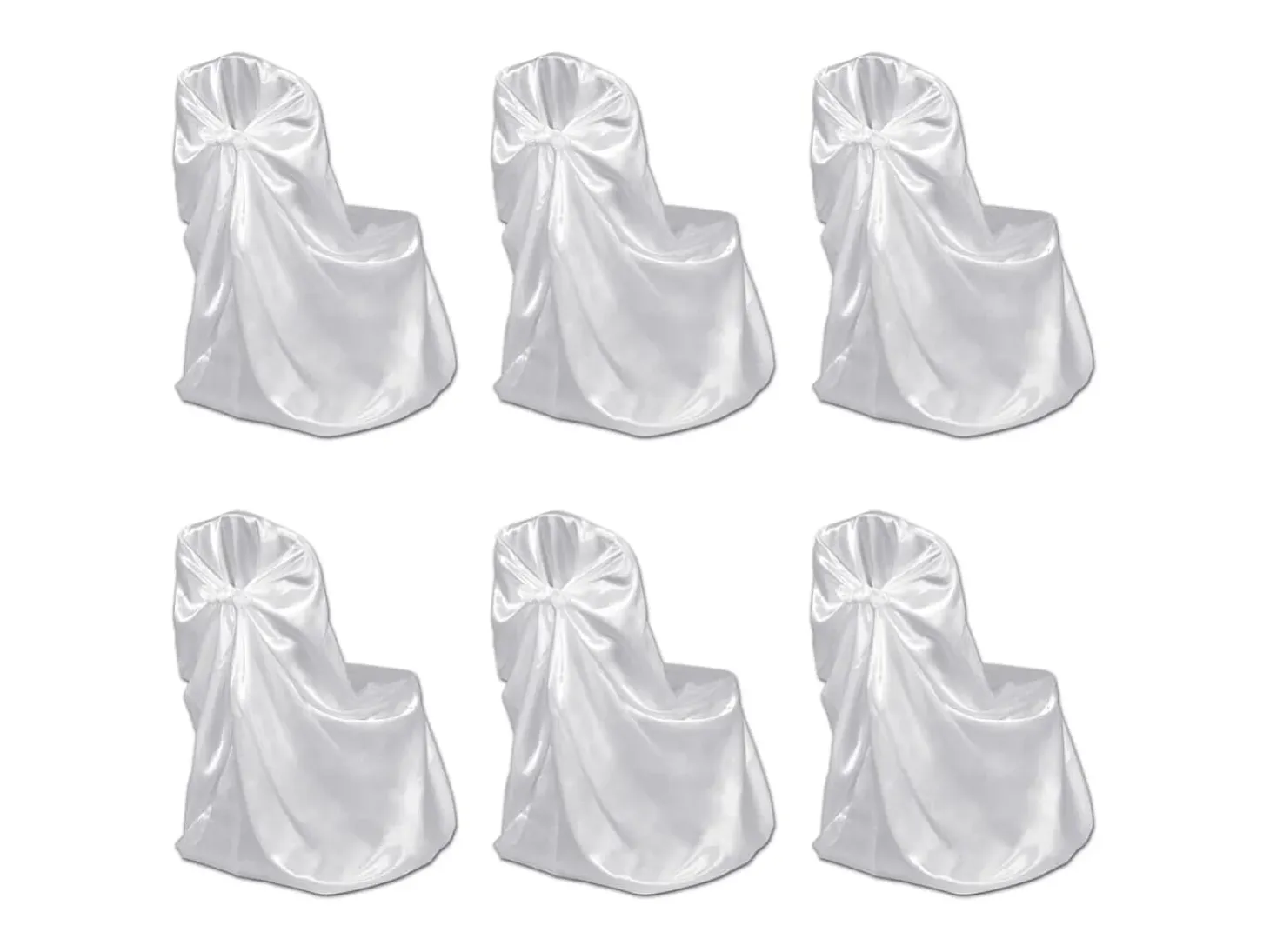 Funda de silla para banquete de boda 12 unidades blanco ES255146