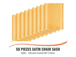 Funda de Silla SucceBuy 50 uds., Dorado, Funda de Silla y Cinturón de Silla Extensible