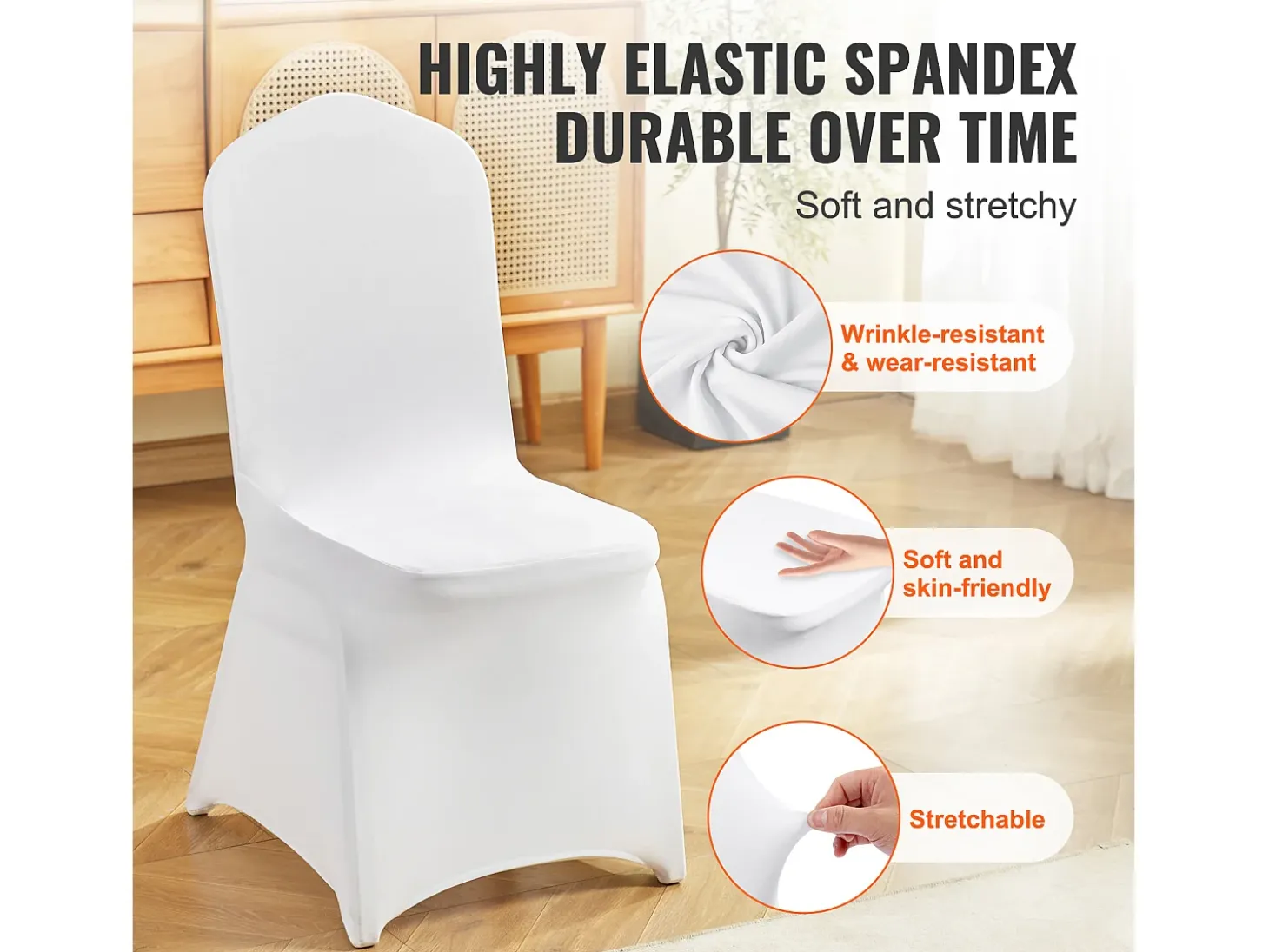 Funda de Silla SucceBuy 30 uds., Blanco, de Sillas Plegables para Momentos Especiales