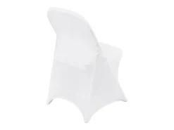 Funda de Silla SucceBuy 12 Piezas, Blanco, Fundas de Sillas Plegables en Elastano Extensible para Matrimonio y Fiesta