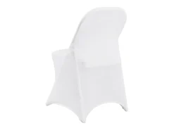 Funda de Silla SucceBuy 12 Piezas, Blanco, Fundas de Sillas Plegables en Elastano Extensible para Matrimonio y Fiesta