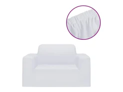 Funda elástica para sillón poliéster jersey blanca ES902291