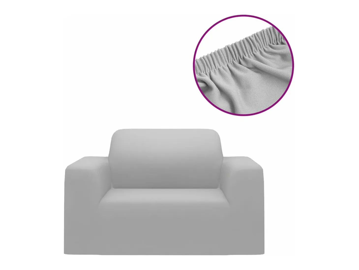 Funda elástica para sillón poliéster jersey gris ES311607