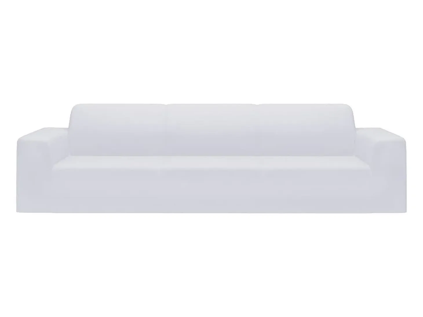 Funda elástica para sofá de 4 plazas poliéster jersey blanca ES957310
