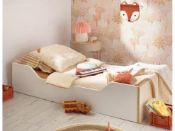 Funda nórdica de algodón beige 100x135cm y funda de almohada