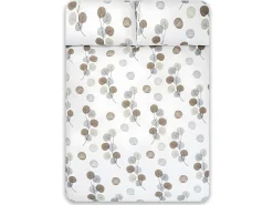Funda nórdica HONDARRIBIA 100% algodón orgánico beige cama 135